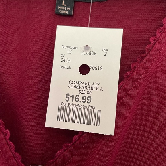 Burgundy wrap shirt - Picture 3 of 3